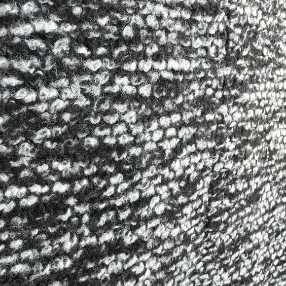 ASTR The Label Black Gray Marled Tweed Coat Size XS Asymmetrical Zip - Picture 15 of 16